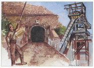 Aquarelle de Rémy Kail - Musée des Mines de fer: Neufchef et Aumetz