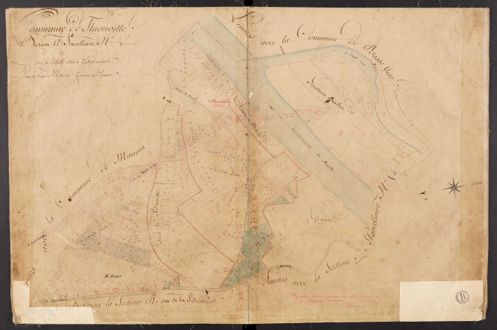 Cadastre de Thionville. Commune de Thionville/ levé par Mouzin géomètre 1ère classe.