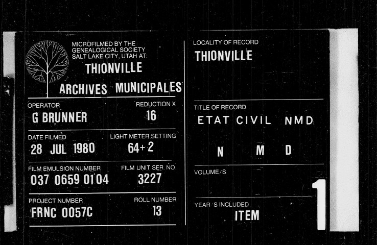 Registres d'état civil NMD (1814-1822)