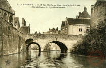 Bruges.- Pont des Clefs au Quai des Ménétriers. Sleutelbrug en Speelmansreie.