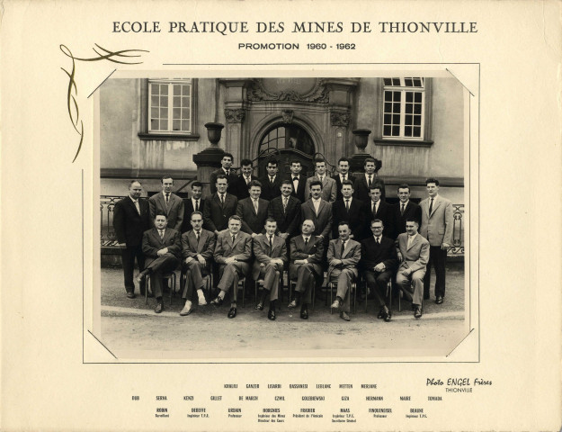 École pratique des mines de Thionville. Promotion 1960-1962.