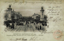 Exposition Universelle de 1900. Perspective du Pont Alexandre-III et de l'Avenue Nicolas-II.