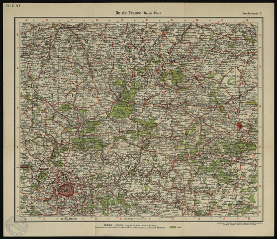 Sonderkarte 3. Ile de France (Reims-Paris)Sonderkarte 4. Lothringen, Vogesen, Franche-Comté