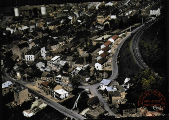 Audun-le-Tiche (Moselle) - Vue aérienne - Entrée de la ville, côté sud