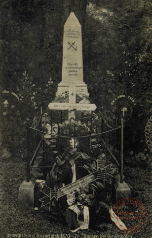 Gedenkstein u. kriegergrab 1870-1871 . Illingen bei Diedenhofen