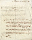Correspondance de l'entrepreneur des ouvrages du Roi aux fortifications et bâtiments des places de guerre de Thionville, Sierck et Rodemack (1784)