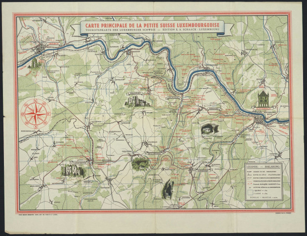 CARTE TOURISTIQUE DE LA PETITE SUISSE LUXEMBOURGEOISE