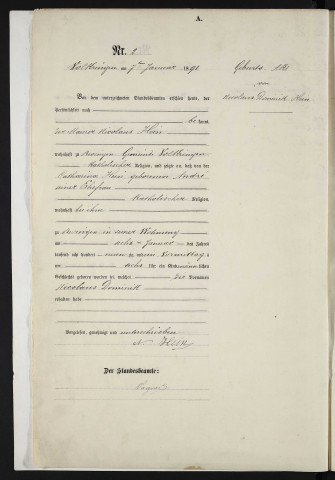 Registre d'état civil naissances (1891-1899)