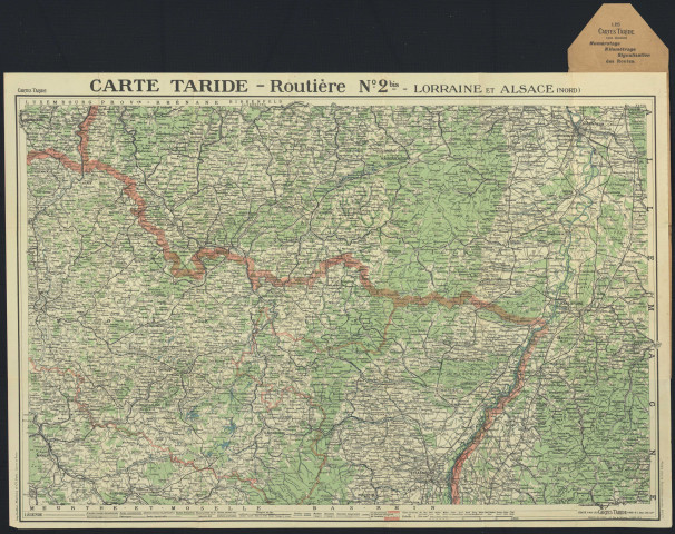 CARTE TARIDE ROUTIERE N°2 BIS LORRAINE ET ALSACE (NORD)