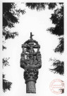 Bildstock de Bohler, route d'Usselkirch à Breistroff-la-Grande. Croix monumentale de 5m de hauteur datée 1715