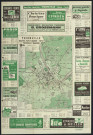 « THIONVILLE. HAUTE-YUTZ. BASSE-YUTZ. TERVILLE. MANOM. ».- Document publicitaire. Plan de la ville par quartiers. Noms de rues . surface cartographique 64,3 x 95,6 cm,