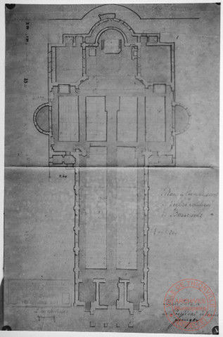 [Plan d'agrandissement de l'église catholique de Basse-Yutz]