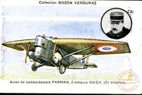 Avion de bombardement Farman, 2 moteurs de 450 CV. (Ct Villemin).