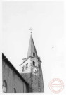 Eglise Saint-Martin de Cattenom, tour massive polygonale avec fenêtres XIe