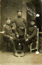 [Trois soldats allemands du FussArtillerie Regiment 16 en 1914]