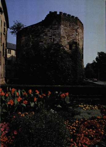 Thionville - La Tour aux Puces, construction polygonale à 14 pans, vestiges de l'ancien château des Comtes de Luxembourg (XIIIe s.)