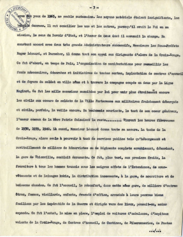 Allocution prononcée aux obsèques de M. Léonard par Sylvie de Selancy (1965)