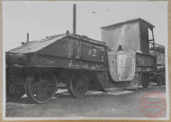 Chariot de poche à fonte n°2. Exemple de l'affaissement du chariot dû à l'excès de chaleur provoqué par des débordements de fonte liquide.