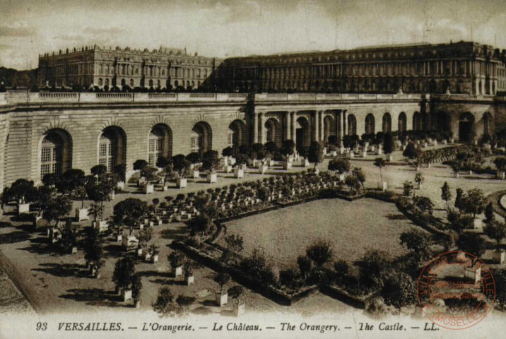 VERSAILLES- L'Orangeraie - Le Château.
