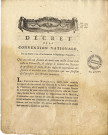 Décret de la Convention nationale du 23 janvier 1793 qui accorde un secours de trois cent mille livres à la ville de Thionville et charge le Comité des secours de présenter me mode et les règles de répartition des secours à accorder aux communes qui ont souffert de l'invasion des armées ennemies