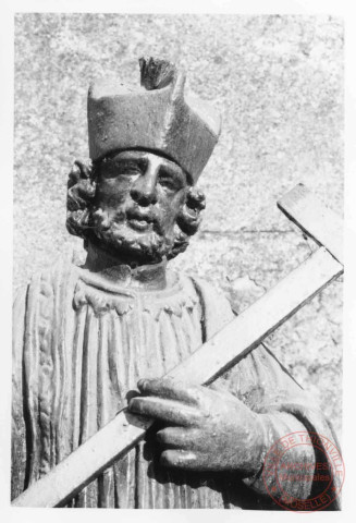 Statue de Saint-Jean Népocumène située à la chapelle Saint-Pierre de Semming (commune de Rodemack)