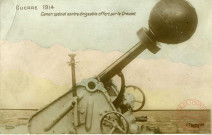 Guerre 1914 - Canon spécial contre dirigeable offert par Le Creusot
