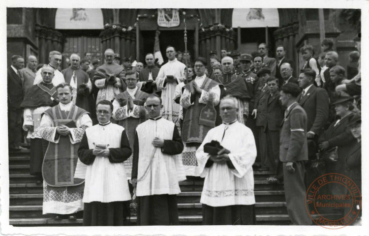 ordinations de René BERGANTZ, Nicolas CHARPENTIER, Georges KOHLER le 24 juillet 1939 à Algrange par monseigneur HEINTZ