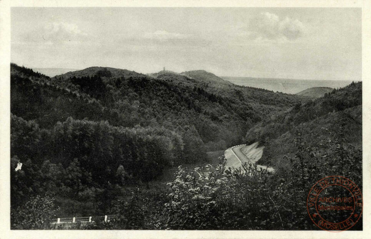 Blick im Siebenbirge auf den Drachenfels.