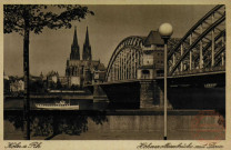Köln . a. Rh. Hohenzollernbrücke mit Don