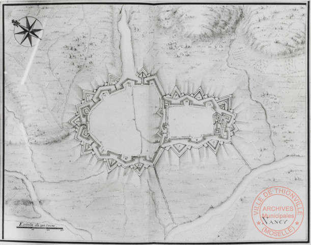 Recueil de plans des places du Roy dans la Flandre par Louvois - Nancy