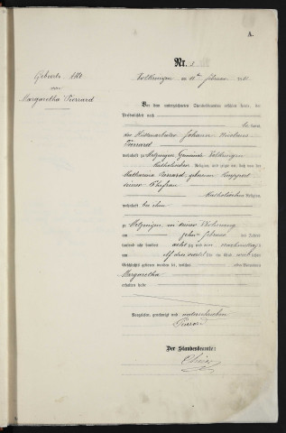 Registre d'état civil naissances (1881-1890)