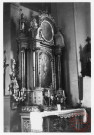 Autel, retable (autel secondaire situé à droite de la nef) XVIIIe situé à l'église Saint-Nicolas de Rodemack.