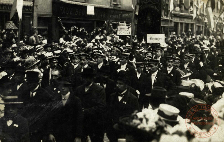 [Manifestation musicale à Algrange vers 1900]