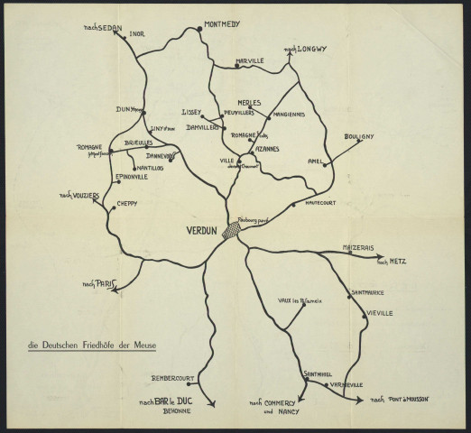 « RICHTUNG DER MARNE-SCHLACHT SEPTEMBER 1914 »« DIE DEUTSCHEN FRIEDHÖFE DER MEUSE »