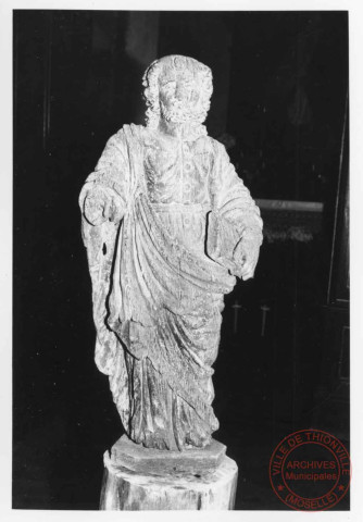 Chapelle Saint-Pierre de Semming (commune de Rodemack), 4 rue des Calvaires. Statue en bois de Saint-Pierre du XVIIIe