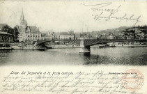 Liège. La Passerelle et la Poste Centrale.