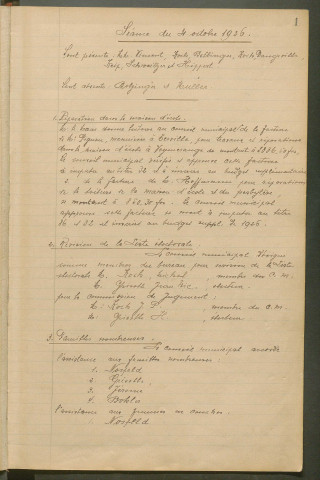 Registre de délibérations (31 octobre 1926 - 30 juillet 1950)