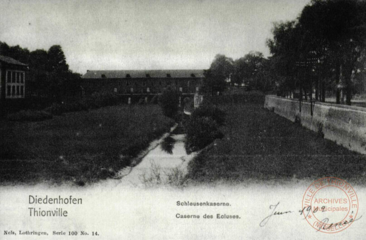 Diedenhofen - Schleusenkaserne / Thionville - Caserne des écluses - Thionville en 1902