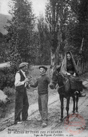 Cartes d'Autrefois (1890-1920) - Folklore et traditions - Scènes et types des Pyrénées - Types de Paysans Pyrénéens