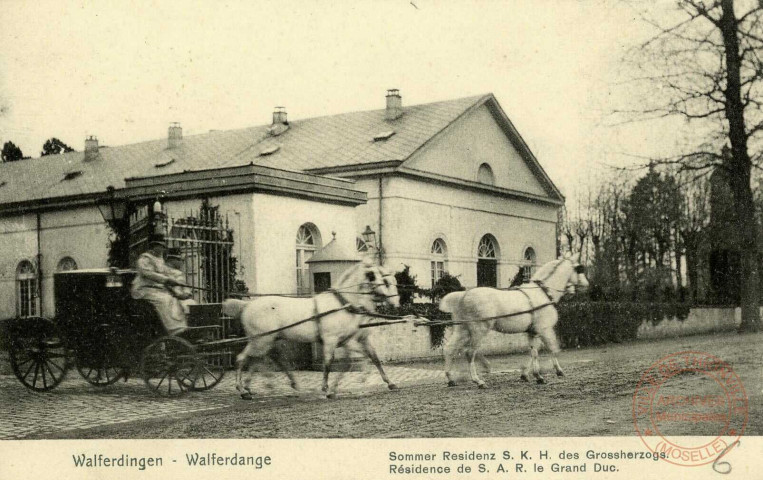 Walferdingen- Walferdange. Résidence de S.A.R. le Grand Duc.