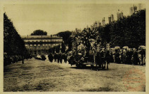 Funérailles Nationales du Maréchal Lyautey à Nancy le 02 août 1934 - Le Char porte couronnes sur la place Carrière