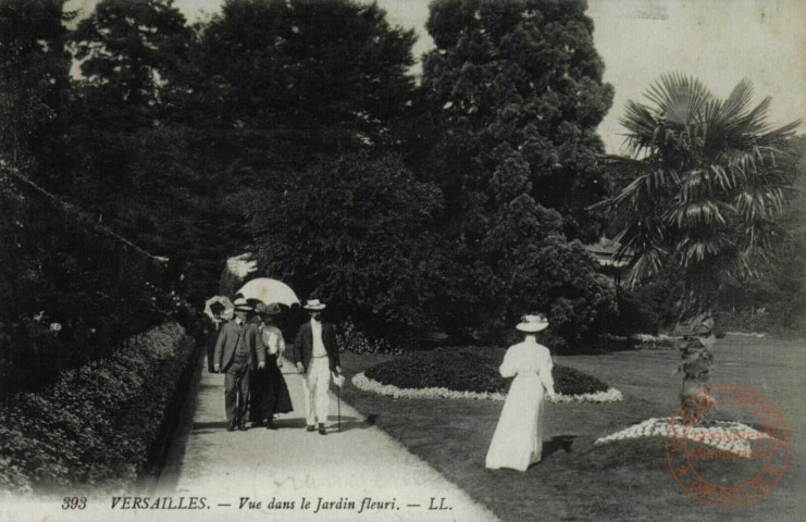 VERSAILLES- Vue dans le Jardin fleuri