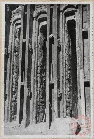 Batterie Still; Etat des ancrages des têtes côté coke, photographie montrant l'état des têtes et les déformations des ancrages.