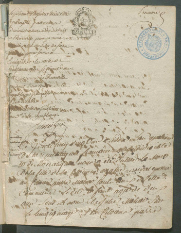 Etat civil : Registre d'état civil : décès (1796-1797)