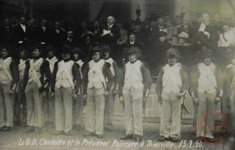 La G.D. Charlotte et le Président Poincaré à Thionville le 15.2.20