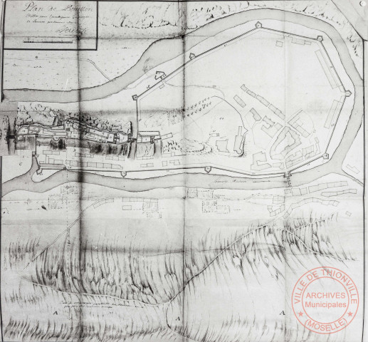 Plan de Bouillon en 1691