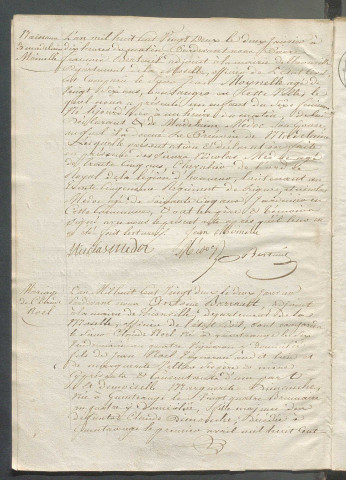 État civil : registre de naissances, mariages, décès (1822)