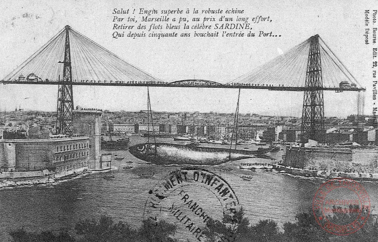 Cartes d'Autrefois (1890-1920) - Villes de province - Marseille (Provence) - Le pont transbordeur