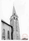 Eglise Saint-Martin de Cattenom, tour massive polygonale avec fenêtres XIe