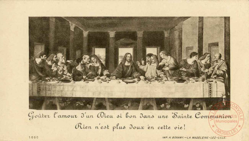 Goûter l'amour d'un Dieu si bon dans une Sainte Communion - Rien n'est plus doux en cette vie ! - Souvenir de la Première Communion de Clémence Zimmer faite en l'église de Basse-Yutz le 29 juin 1919